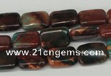 CDS214 15.5 inches 10*14mm rectangle dyed serpentine jasper beads