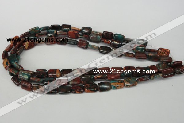 CDS214 15.5 inches 10*14mm rectangle dyed serpentine jasper beads