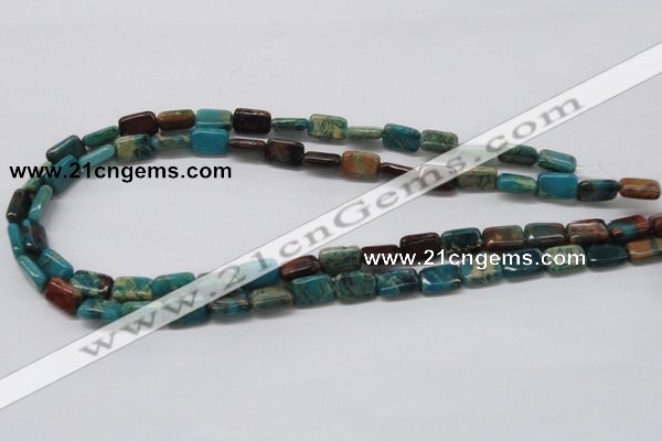 CDS22 16 inches 8*12mm rectangle dyed serpentine jasper beads wholesale