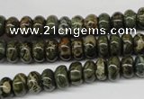 CDS225 15.5 inches 5*8mm rondelle dyed serpentine jasper beads