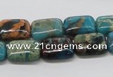 CDS23 16 inches 12*16mm rectangle dyed serpentine jasper beads wholesale