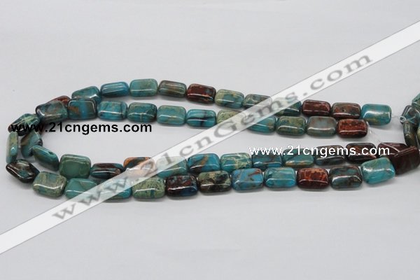 CDS23 16 inches 12*16mm rectangle dyed serpentine jasper beads wholesale