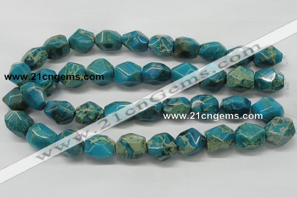 CDS24 16 inches 15*20mm nuggets dyed serpentine jasper beads wholesale