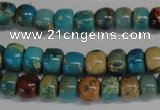 CDS252 15.5 inches 4*6mm rondelle dyed serpentine jasper beads