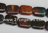 CDS265 15.5 inches 12*16mm rectangle dyed serpentine jasper beads