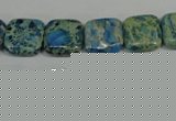 CDS270 15.5 inches 12*12mm square dyed serpentine jasper beads