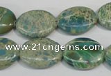 CDS274 15.5 inches 15*20mm oval dyed serpentine jasper beads