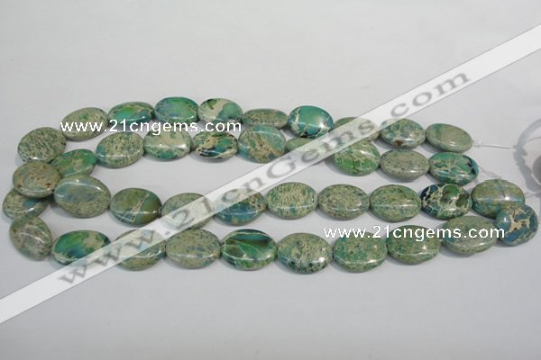 CDS274 15.5 inches 15*20mm oval dyed serpentine jasper beads