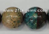 CDS29 15.5 inches 24mm round dyed serpentine jasper beads