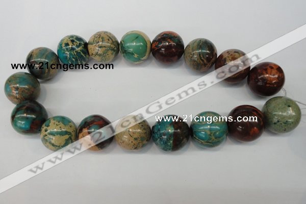 CDS29 15.5 inches 24mm round dyed serpentine jasper beads