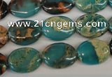 CDS35 15.5 inches 12*16mm oval dyed serpentine jasper beads