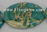 CDS37 15.5 inches 35*50mm oval dyed serpentine jasper beads