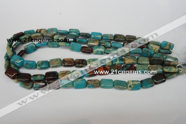 CDS40 15.5 inches 10*14mm rectangle dyed serpentine jasper beads