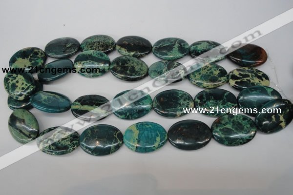 CDS50 15.5 inches 22*30mm oval dyed serpentine jasper beads