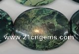 CDS51 15.5 inches 30*40mm oval dyed serpentine jasper beads