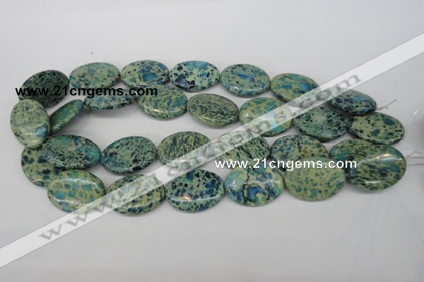 CDS56 15.5 inches 22*30mm oval dyed serpentine jasper beads