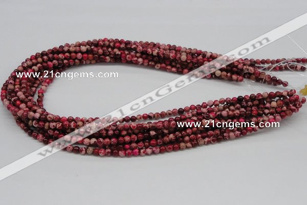CDT01 15.5 inches 4mm round dyed aqua terra jasper beads
