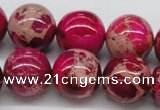 CDT05 15.5 inches 18mm round dyed aqua terra jasper beads