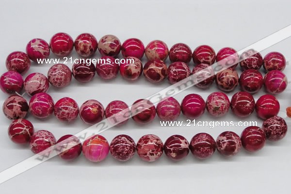 CDT05 15.5 inches 18mm round dyed aqua terra jasper beads