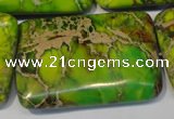 CDT130 15.5 inches 30*45mm rectangle dyed aqua terra jasper beads