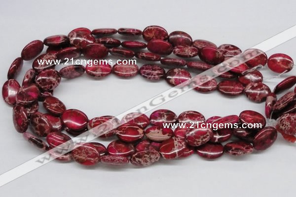 CDT15 15.5 inches 15*20mm oval dyed aqua terra jasper beads