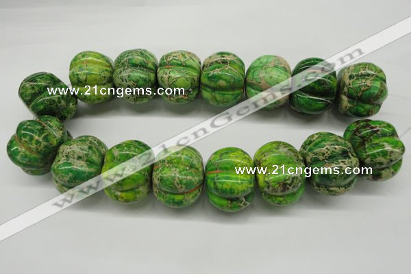 CDT150 15.5 inches 25*34mm pumpkin dyed aqua terra jasper beads