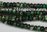 CDT160 15.5 inches 3*6mm rondelle dyed aqua terra jasper beads