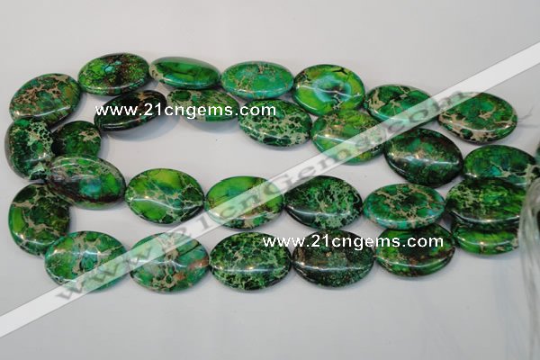 CDT186 15.5 inches 22*30mm oval dyed aqua terra jasper beads