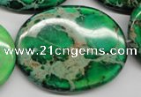 CDT188 15.5 inches 30*40mm oval dyed aqua terra jasper beads