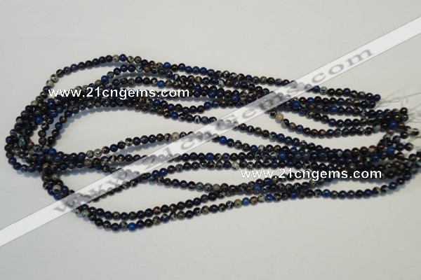 CDT220 15.5 inches 4mm round dyed aqua terra jasper beads