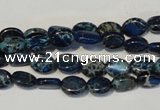 CDT233 15.5 inches 6*8mm oval dyed aqua terra jasper beads