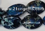 CDT236 15.5 inches 18*25mm oval dyed aqua terra jasper beads