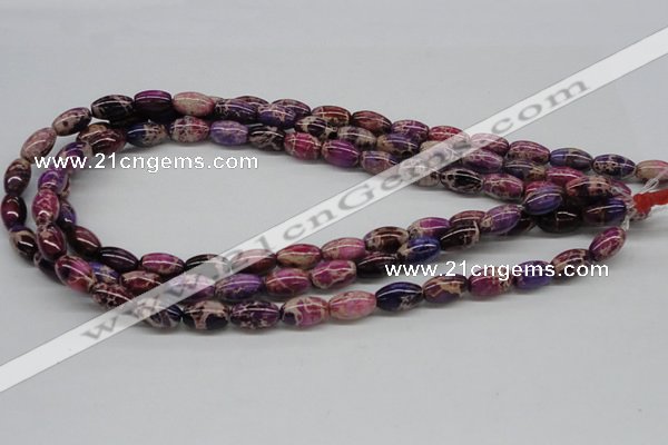 CDT30 15.5 inches 8*12mm rice dyed aqua terra jasper beads