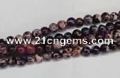 CDT360 15.5 inches 4mm round dyed aqua terra jasper beads