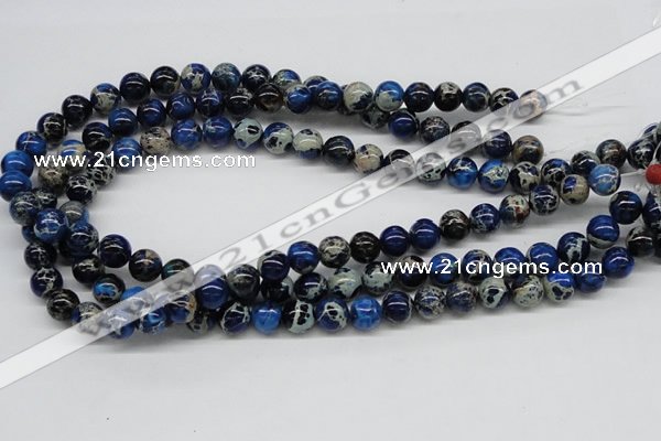 CDT44 15.5 inches 10mm round dyed aqua terra jasper beads wholesale