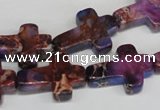 CDT450 15.5 inches 15*20mm cross dyed aqua terra jasper beads