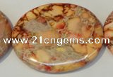 CDT537 15.5 inches 35*45mm oval dyed aqua terra jasper beads
