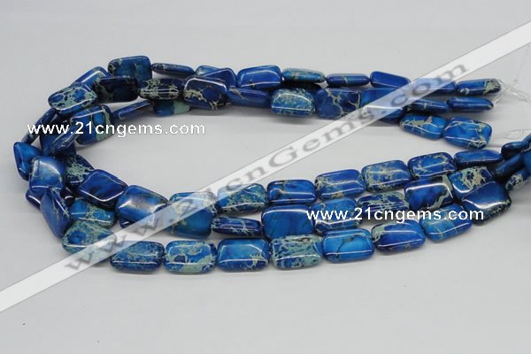 CDT55 15.5 inches 13*18mm rectangle dyed aqua terra jasper beads