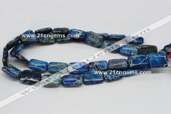 CDT56 15.5 inches 18*25mm rectangle dyed aqua terra jasper beads