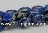 CDT58 15.5 inches 12*16mm oval dyed aqua terra jasper beads