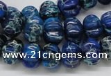 CDT59 15.5 inches 10*14mm pumpkin dyed aqua terra jasper beads