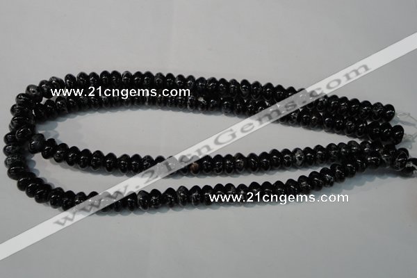 CDT686 15.5 inches 6*10mm rondelle dyed aqua terra jasper beads