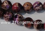 CDT697 15.5 inches 12mm round dyed aqua terra jasper beads