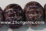 CDT702 15.5 inches 26*32mm pumpkin dyed aqua terra jasper beads