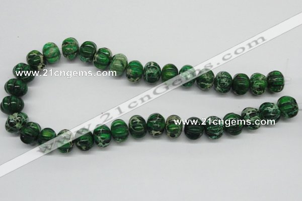 CDT75 15.5 inches 12*16mm pumpkin dyed aqua terra jasper beads