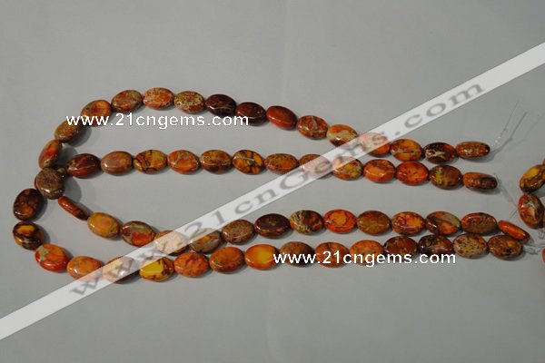 CDT750 15.5 inches 12*14mm oval dyed aqua terra jasper beads