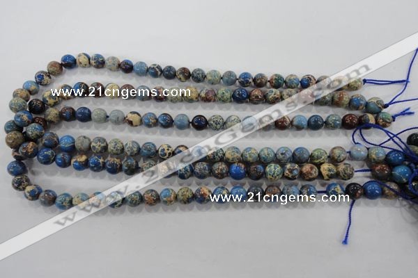 CDT813 15.5 inches 8mm round dyed aqua terra jasper beads wholesale