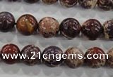 CDT843 15.5 inches 10mm round dyed aqua terra jasper beads wholesale