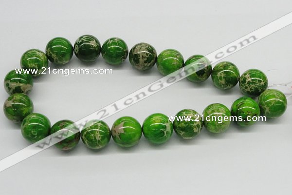 CDT85 15.5 inches 20mm round dyed aqua terra jasper beads