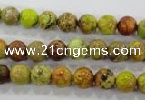 CDT861 15.5 inches 6mm round dyed aqua terra jasper beads wholesale